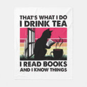 私は読本を書いて知っている フリースブランケット (正面)