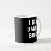 私は読本を禁止おもしろいした読。 コーヒーマグカップ (正面右)