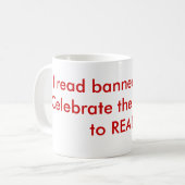 私は読本を禁止しました読! コーヒーマグカップ (正面左)