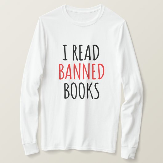 私は読本引用文を禁止おもしろいした Tシャツ (デザイン正面)