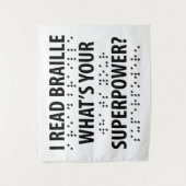 私は読点字あなたの超大国 タペストリー (正面)