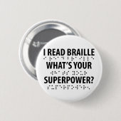 私は読点字あなたの超大国 缶バッジ (正面&裏面)