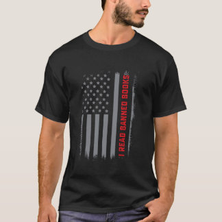 私は読禁書USフラッグリーダー本おたく長 Tシャツ