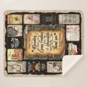 私は読者の毛布で、本好きの毛布です。 シェルパブランケット (正面(横))