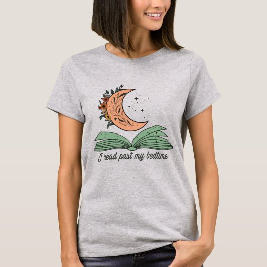 私は読過去私の寝る時のレトロブックアート Tシャツ (正面)