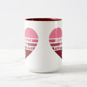 私は誰かを愛する[自己免疫] ツートーンマグカップ (中央)