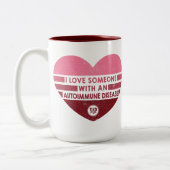 私は誰かを愛する[自己免疫] ツートーンマグカップ (左)
