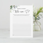私は誰かブライダルシャワー 招待状 (スタンド正面)