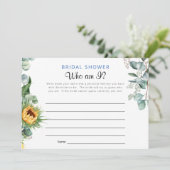 私は誰かブライダルシャワー 招待状 (スタンド正面)