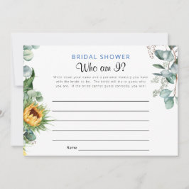 私は誰かブライダルシャワー 招待状