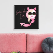 私は誰か推測 – 白い蓮 キャンバスプリント (インサイチュ (リビング))