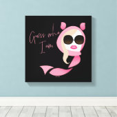 私は誰か推測 – 白い蓮 キャンバスプリント (インサイチュ (ウッドフロア))