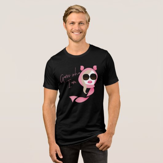 私は誰か推測 – 白い蓮 トライブレンドTシャツ (正面全面)