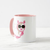 私は誰か推測 – 白い蓮 マグカップ (正面左)