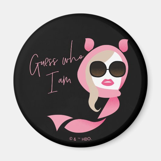 私は誰か推測 – 白い蓮 マグネット (正面)