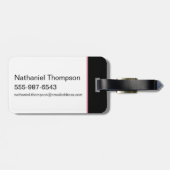 私は誰か推測 – 白い蓮 ラゲッジタグ (裏面横)