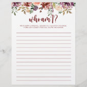 私は誰か素朴フローラブライダルシャワー (正面)