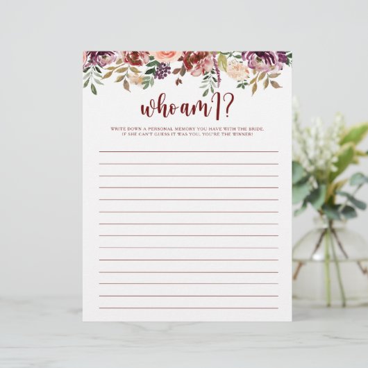 私は誰か素朴フローラブライダルシャワー (スタンド正面)