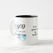 私は誰がキリスト教の肯定前向きか知っている ツートーンマグカップ (正面左)