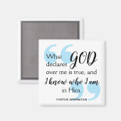 私は誰がキリスト教の肯定前向きか知っている マグネット (正面/裏面)