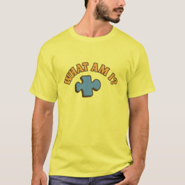 「私は誰でしょう?」パズルのピースTシャツ - 楽しいレトロな謎 Tシャツ