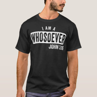 私は誰でもジョン 316 ヴィンテージ キリスト教徒です Tシャツ