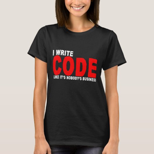 私は誰の書仕事でもないようなコード Tシャツ (正面)