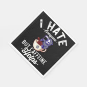 私は誰もが嫌いだが、カフェイン救済スカルハロウィン スタンダードランチョンナプキン (角)