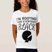 "私は誰もが黒い"女の子'sを応援 tシャツ (正面)