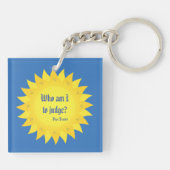 私は誰を判断すればいい？ポープフランシスアクリル酸キーチェーン キーホルダー (裏面)
