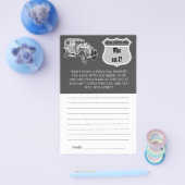 私は誰? | ウェディングカー | ウェディングシャワーゲームカード チラシ (シングル)