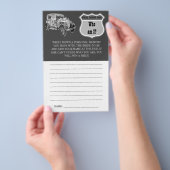 私は誰? | ウェディングカー | ウェディングシャワーゲームカード チラシ (ハンドル)