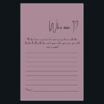 私は誰?シャワーゲームのフライヤー チラシ<br><div class="desc">あなただけのものにするために、テキストを追加してください。高度な編集ツールにアクセスするには、「パーソナライズ」に移動し、下にスクロールして「さらにカスタマイズするリンクをクリックしてください」を押してください。 このコレクションの他の商品については、リンク「他の商品」をクリックしてください。</div>