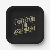 私は課題を理解する投票カマラの2024 ペーパープレート (正面)