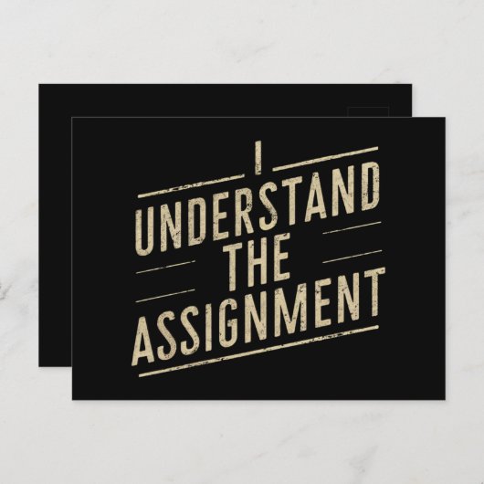 私は課題を理解する投票カマラの2024 ポストカード (正面/裏面)