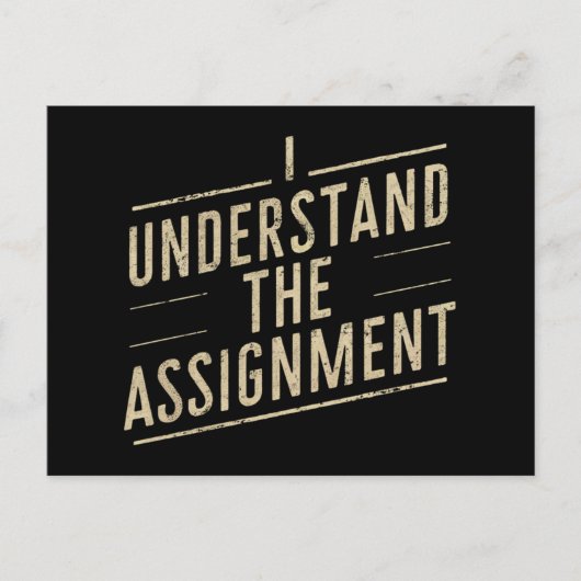 私は課題を理解する投票カマラの2024 ポストカード (正面)