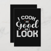 私は調理師として良い見ておもしろい料理パパシェフ サンキューカード (正面/裏面)