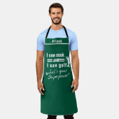 私は調理師とゴルフ、あなたのスーパーパワーゴルファーは何が出来る エプロン (着用した状態)