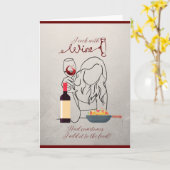 私は調理師とワイン…空白の. カード (黄色い花)