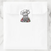 私は調理師と私は物事を知っているおもしろい料理 スクエアシール (バッグ)