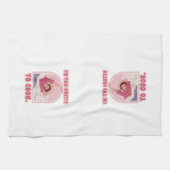 私は調理師にかわいらし行けない。 キッチンタオル (横)