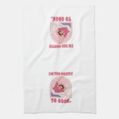 私は調理師にかわいらし行けない。 キッチンタオル (縦)