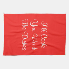 私は調理師を洗う皿レッド4アレックス キッチンタオル