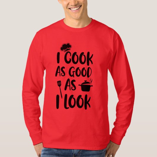 私は調理師を見た目と同じくらい良い。料理引用文 Tシャツ (正面)