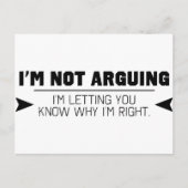 私は論争していません ポストカード (正面)