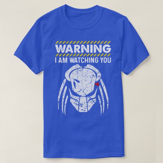 私は警告あなたを見ているおもしろTシャツことわざ Tシャツ (デザイン正面)