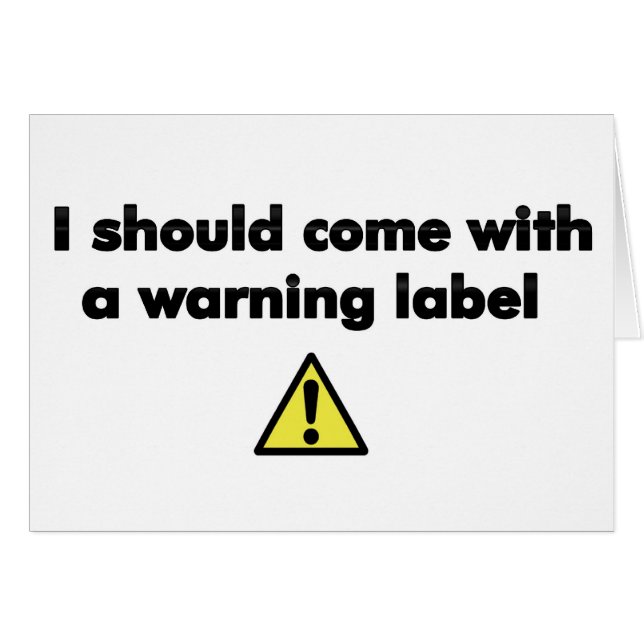 私は警告表示と来るべきです (正面横)