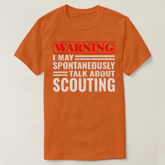 私は警告scouting camping boy hiking scoを話すことができる tシャツ (デザイン正面)