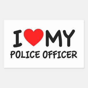 私は警察官が大好き 長方形シール