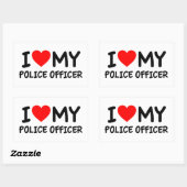 私は警察官が大好き 長方形シール (シート)